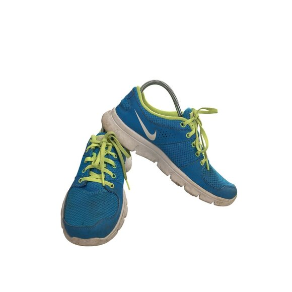 Nike 525754 Women's  Size 7.5 Blue  Neon Green Running Shoes - Picture 1 of 8